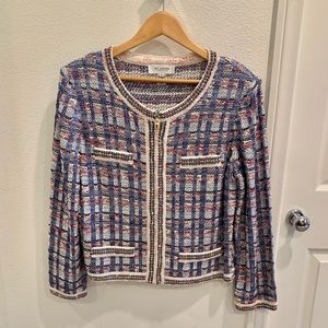 St. John Collection tweed zip up jacket size 12.